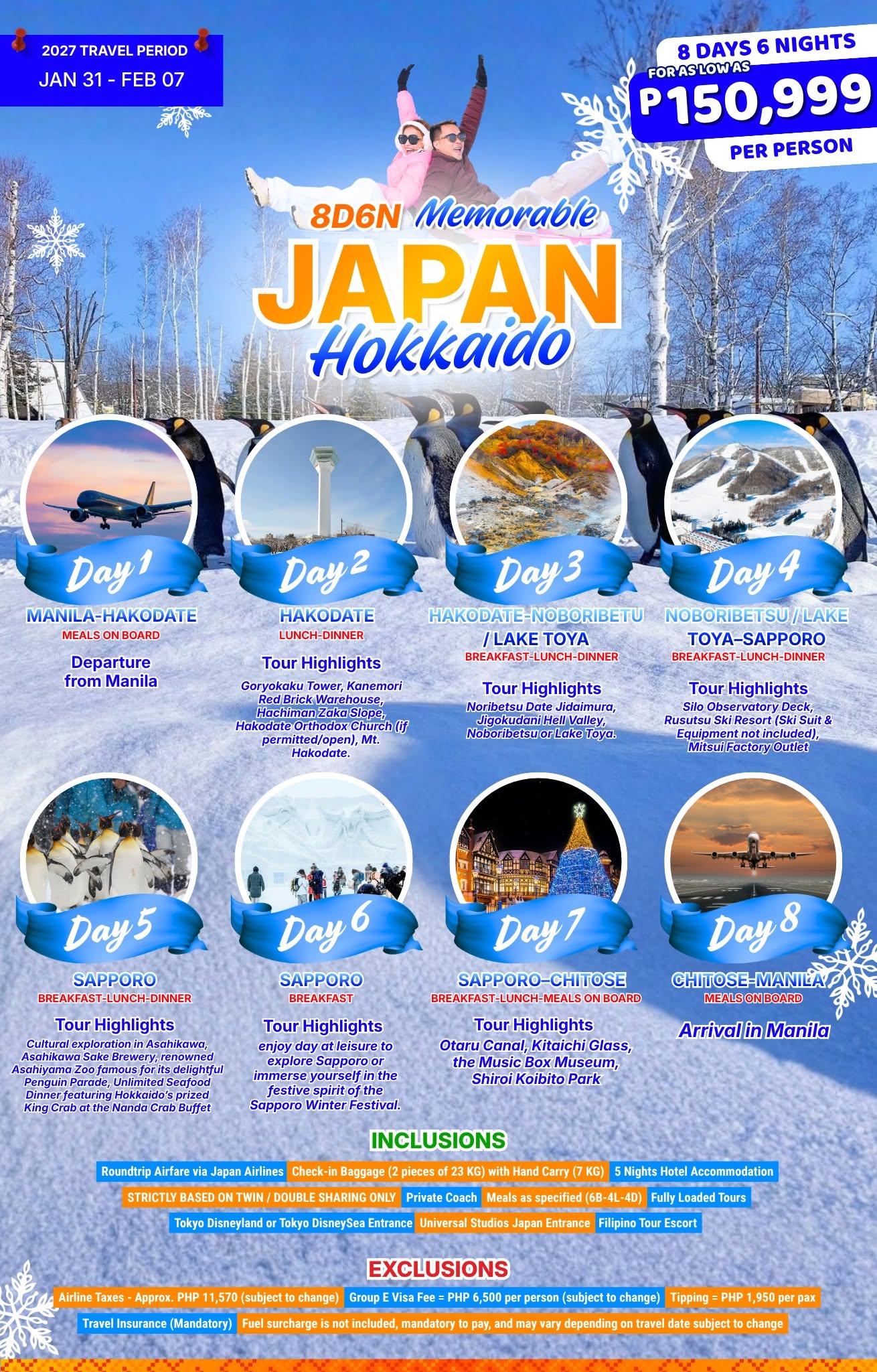 Memorable Japan — Hokkaido travel package poster