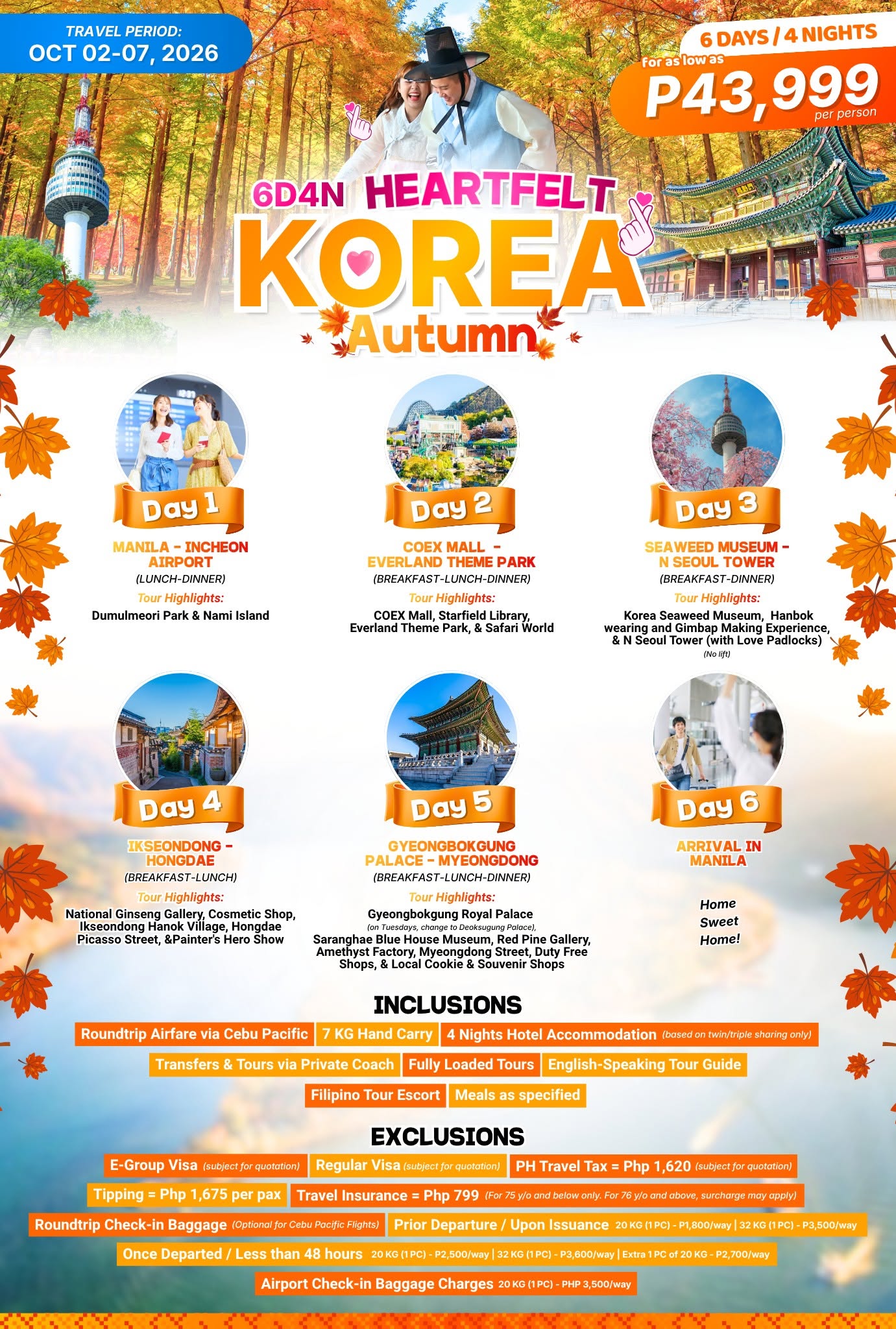 Heartfelt Korea — Autumn travel package poster