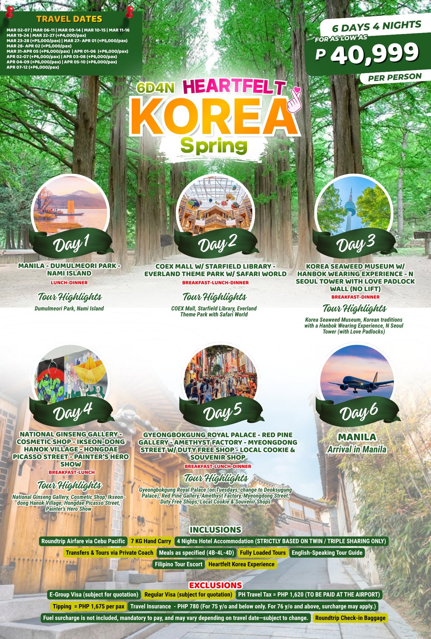 Heartfelt Korea — Spring travel package poster