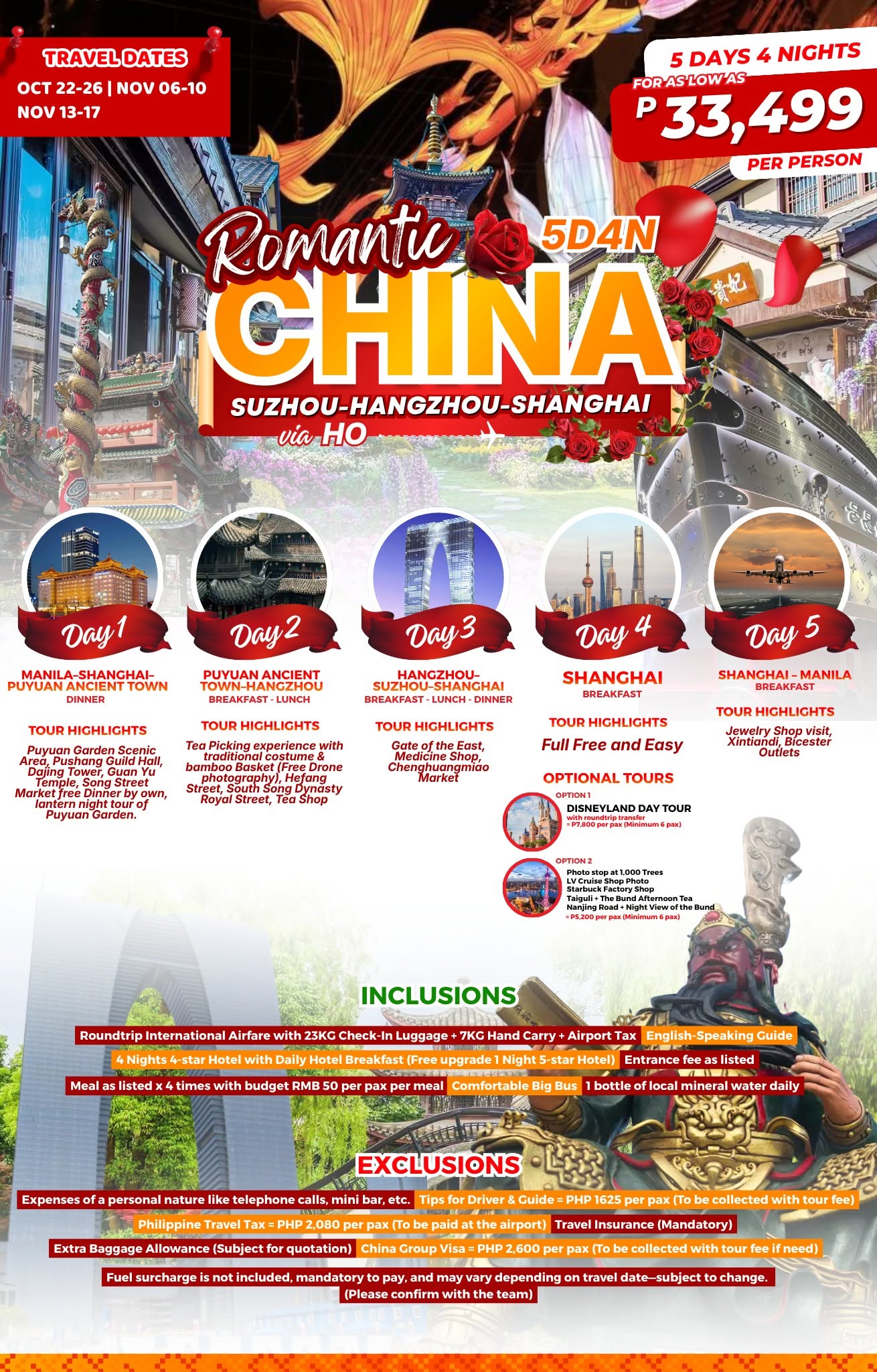 Romantic China travel package poster